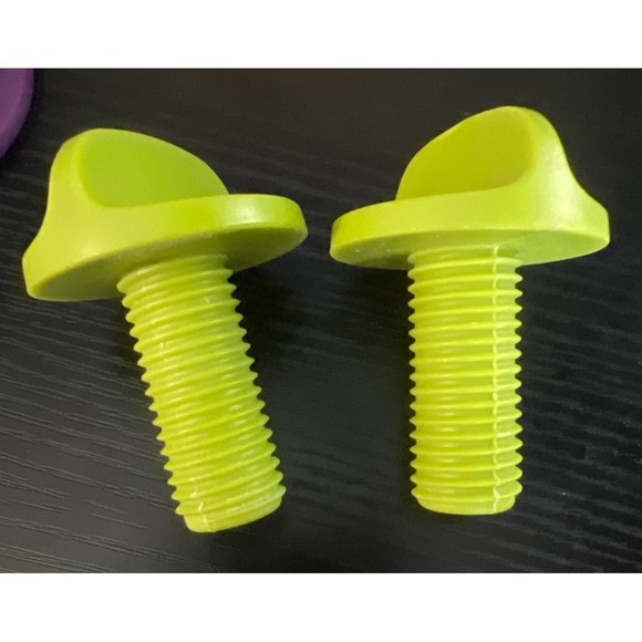 None Other - Replacement Screw End Caps for Adjustable Wood Rolling Pin Set 2 Green Plastic